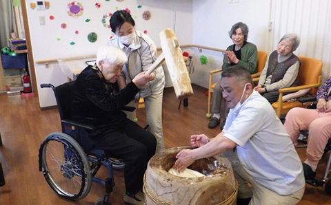 朱咲（六供） 餅つき大会2