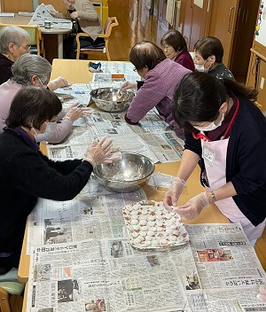 ケアセンター朱咲 お雑煮・お汁粉・お誕生日会